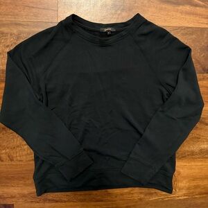 Quince Black Crewneck Pullover Sweatshirt